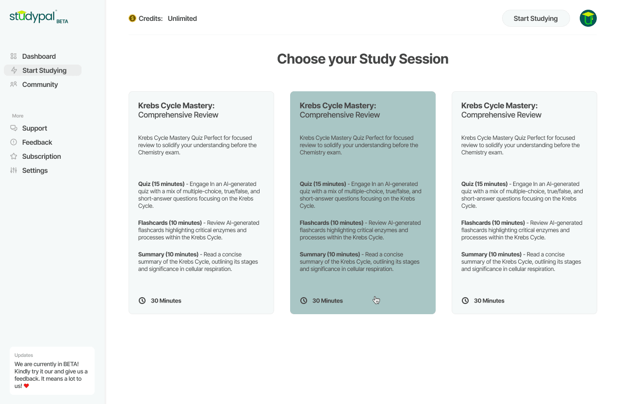 StudyPal Dashboard